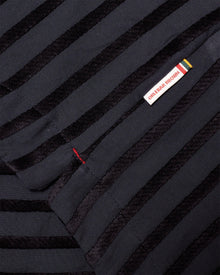 Ridley Tonal Chenille Stripe Relaxed Fit Overhead Shirt In Night Iris Blue | Night Iris