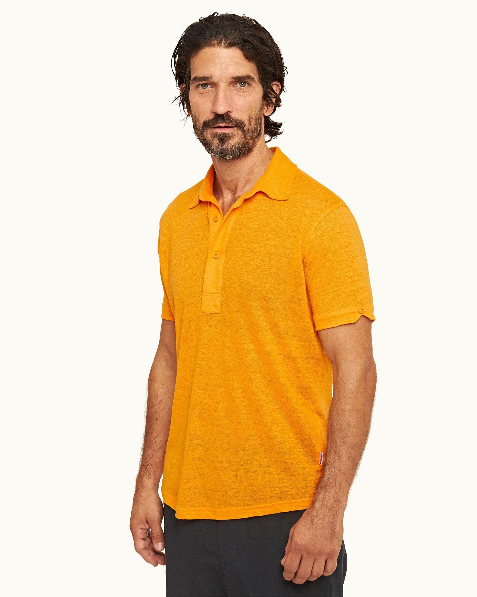 Beacon Tailored Fit Linen Polo Shirt | Beacon