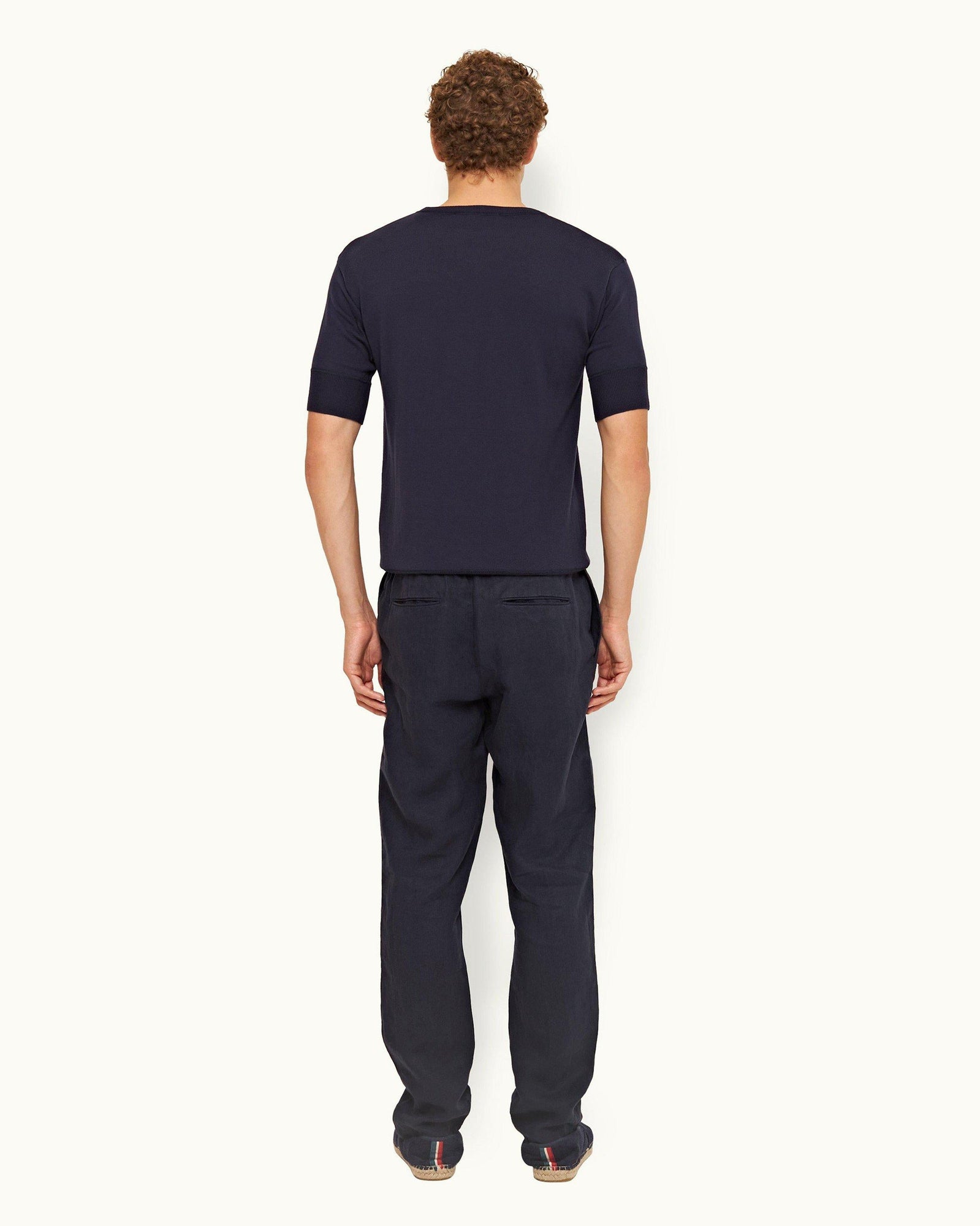 Night Iris Tailored Fit Stretch-Cotton Trousers | Night Iris