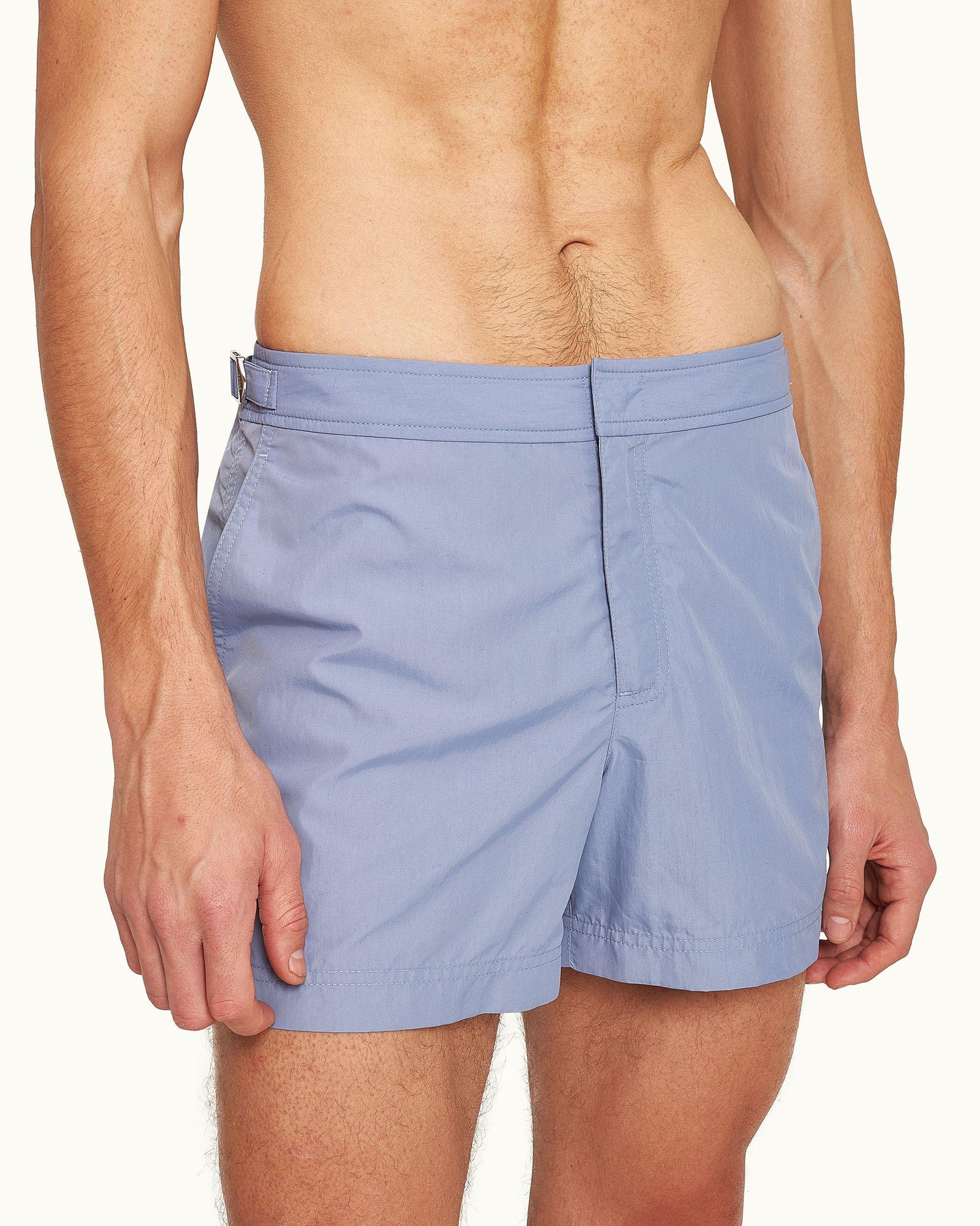 Setter Shorter-Length Swim Shorts Woven In France in Springfield Blue | Springfield Blue