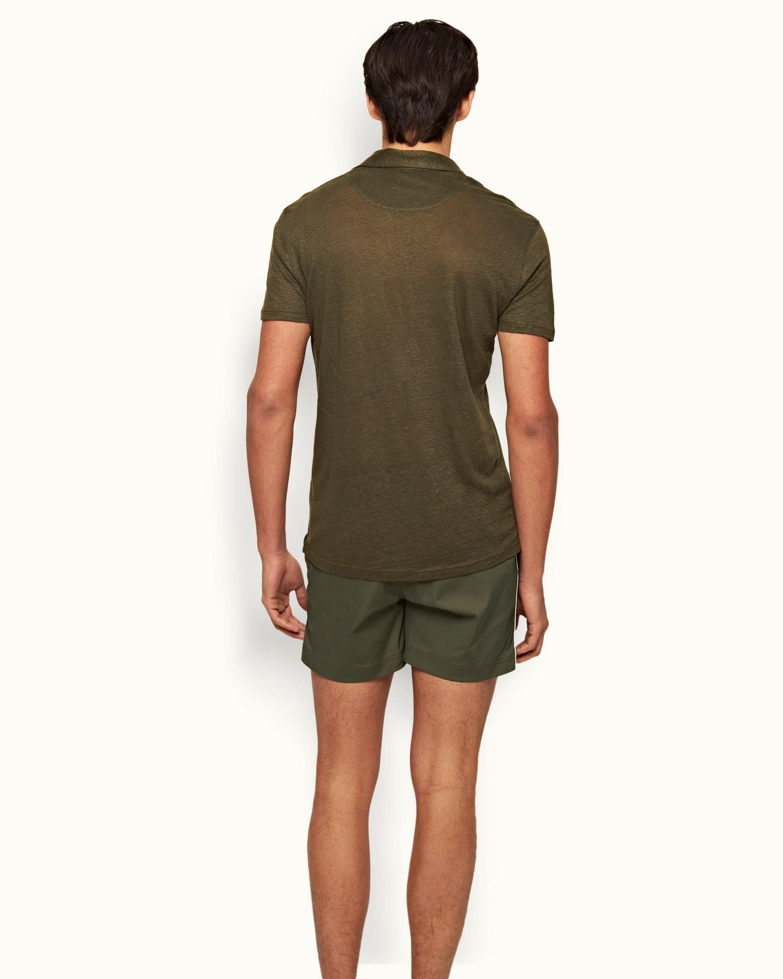 Setter Stretch Palm Shorter-Length Stretch Swim Shorts | Palm