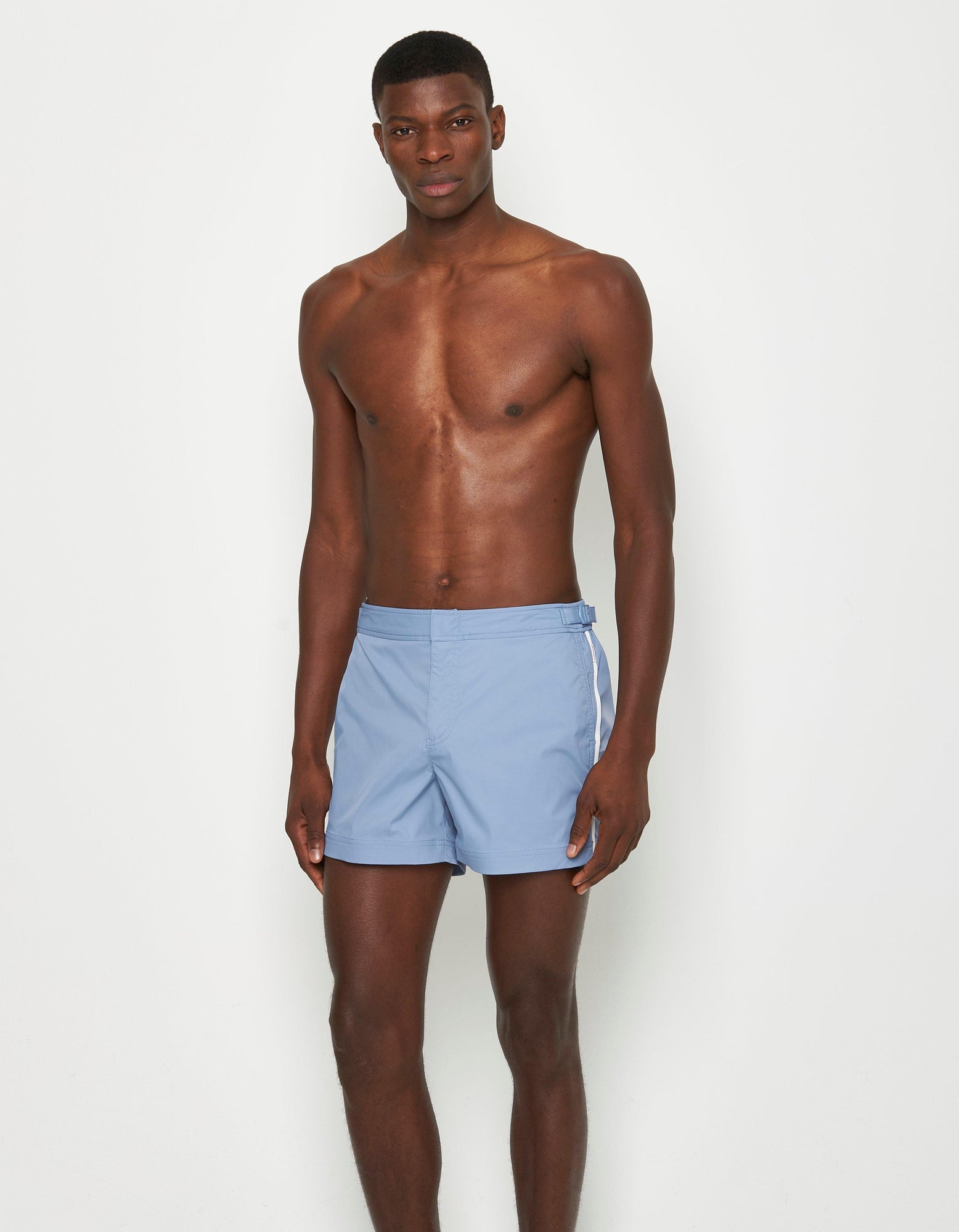 Setter Stretch Shorter-Length Stretch Swim Shorts In Springfield Blue | Springfield Blue
