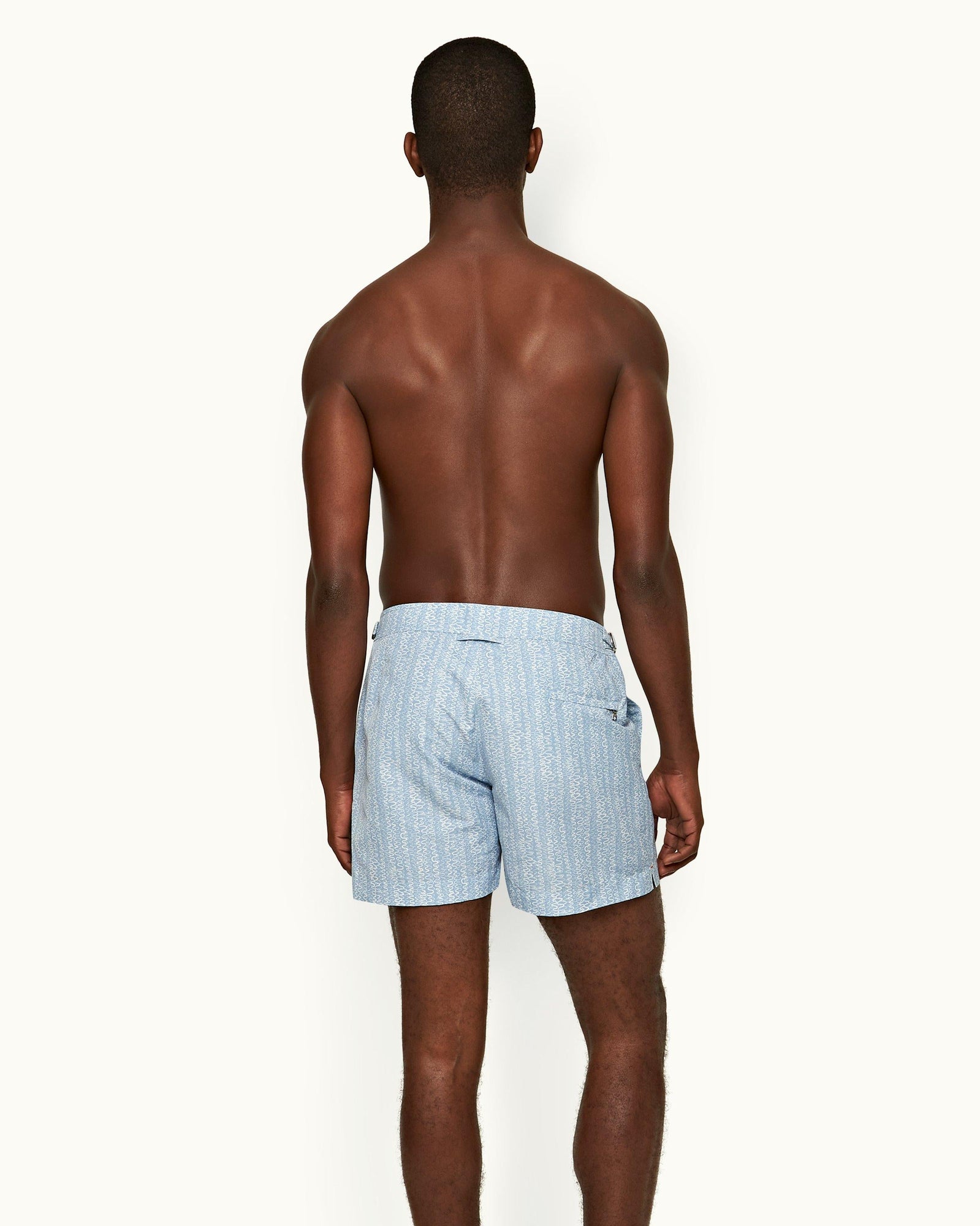 Setter Blue Ash Wavie Shorter-Length Swim Shorts | Blue Ash
