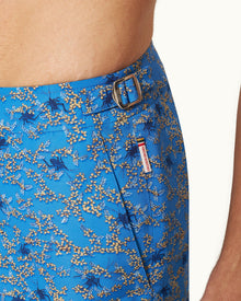 Setter Wonder Full Print Shorter-Length Swim Shorts Woven In France in Springfield Blue | Springfield Blue