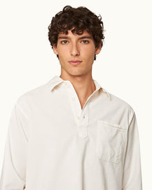 Sea Mist Classic Collar Relaxed Fit Overhead Corduroy Shirt | Sea Mist