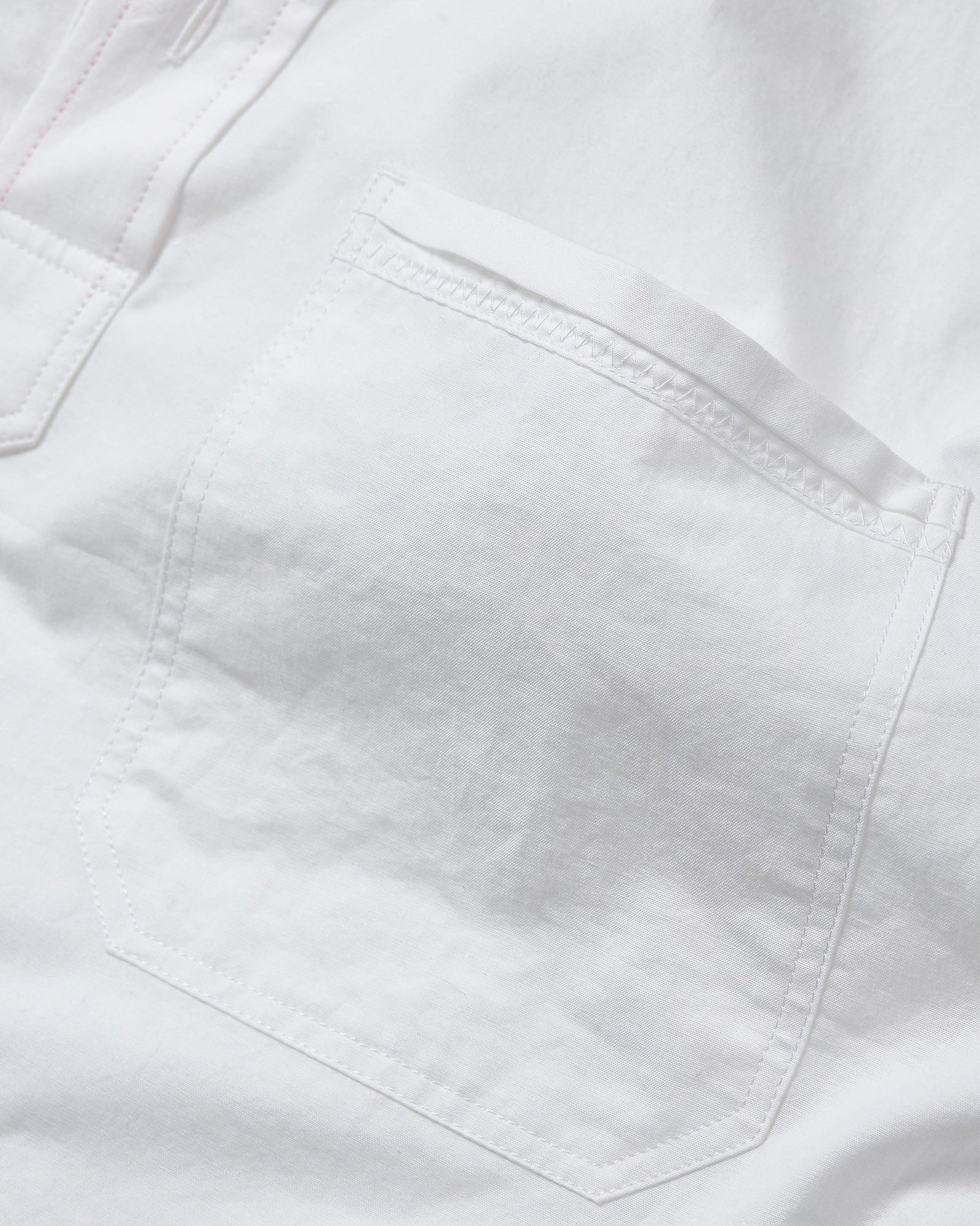 White Relaxed Fit Overhead Refined Cotton Shirt | White