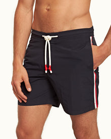 Standard Bonded Night Iris Mid-Length Bonded Drawcord Swim Shorts | Night Iris