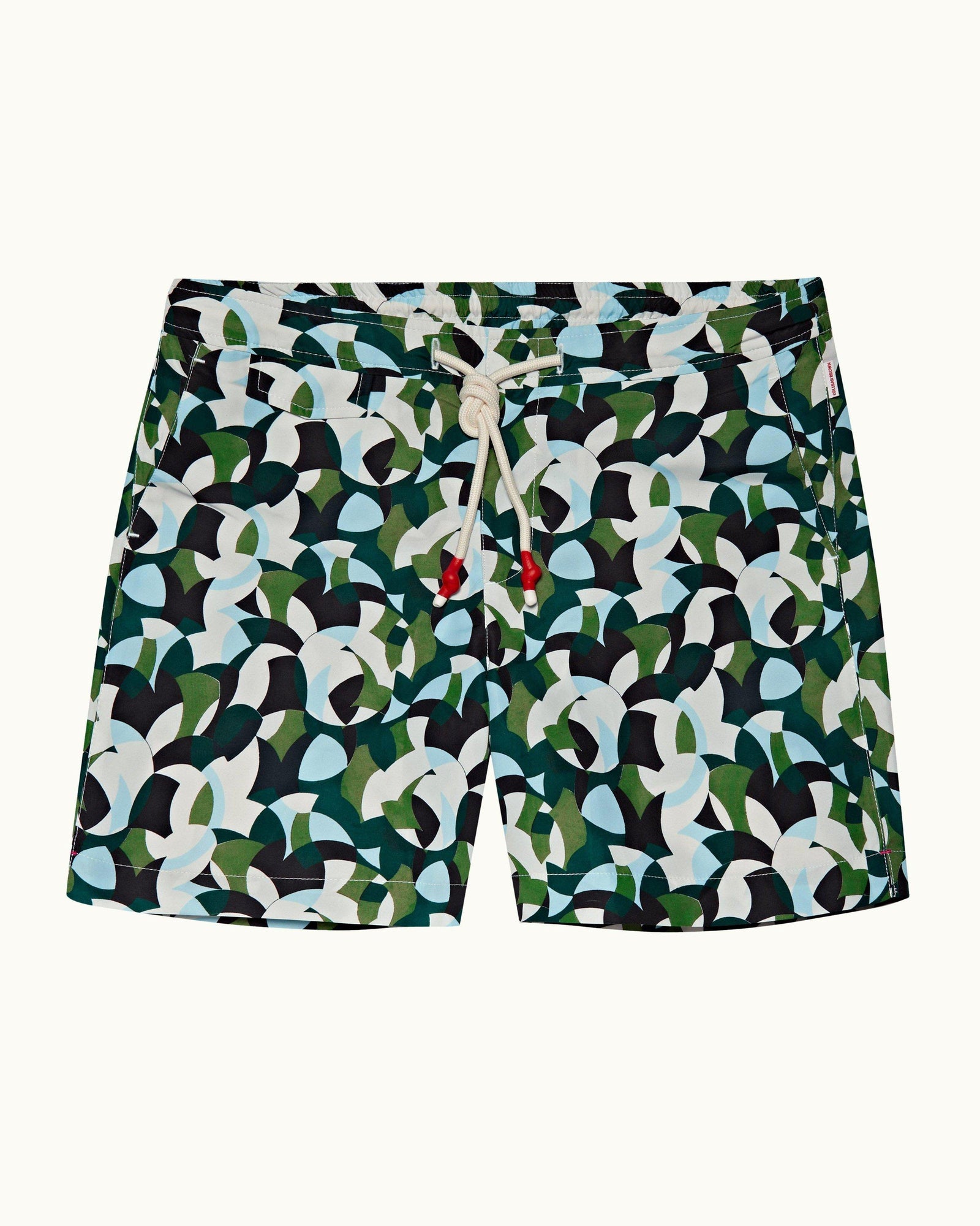 Standard Racing Green/Horizon Blue Moissan Mid-Length Drawcord Swim Shorts | Racing Green/Horizon Blue