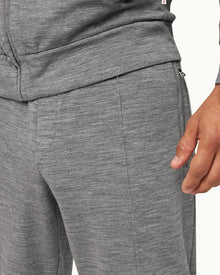 Grey Melange Smart Merino Classic Fit Sweatpants | Grey Melange