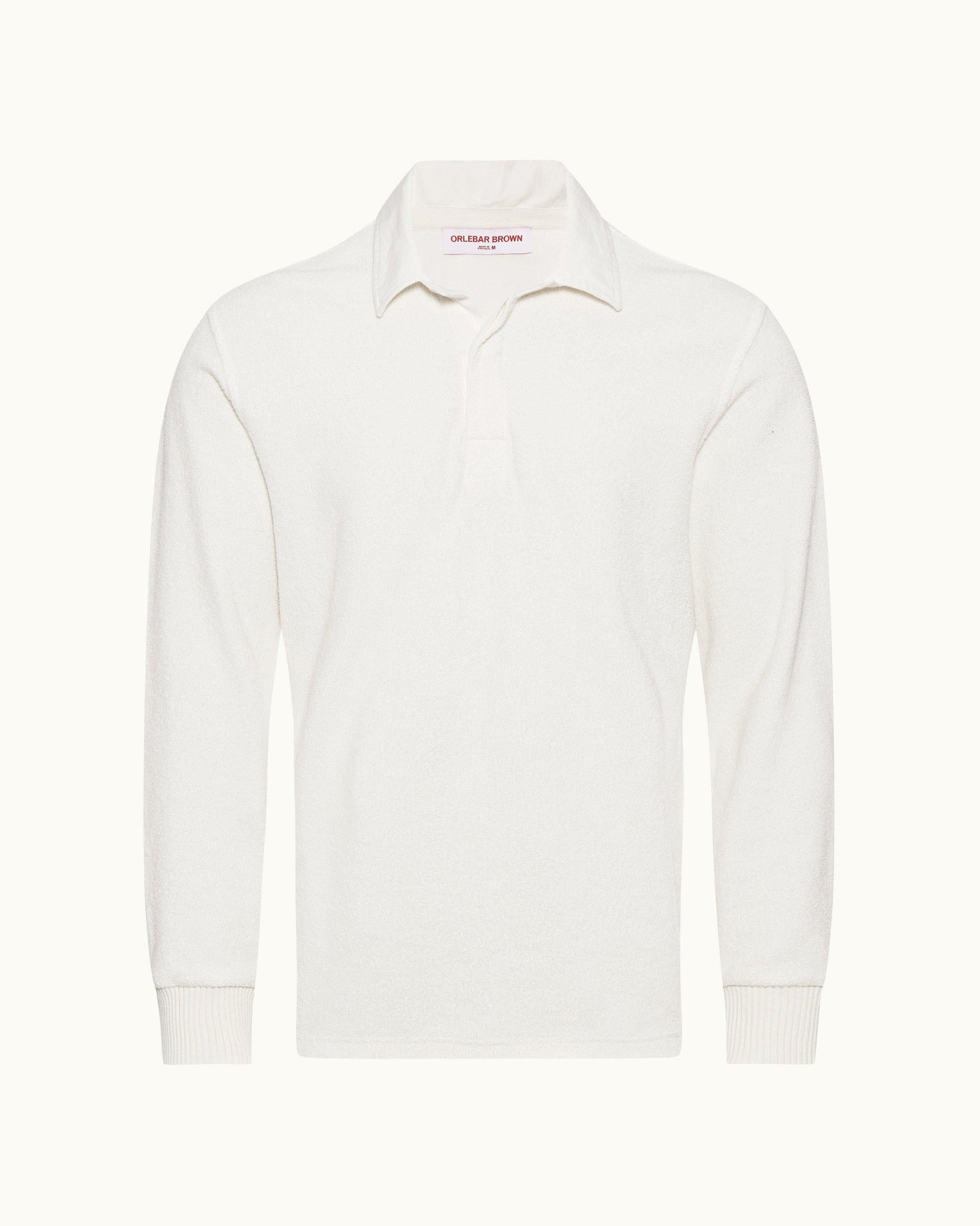 Cloud Garment Dye Cotton Towelling Polo Shirt | Cloud