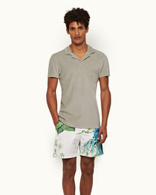 Cliff Grey Tailored Fit Towelling Resort Polo Shirt | Cliff Grey