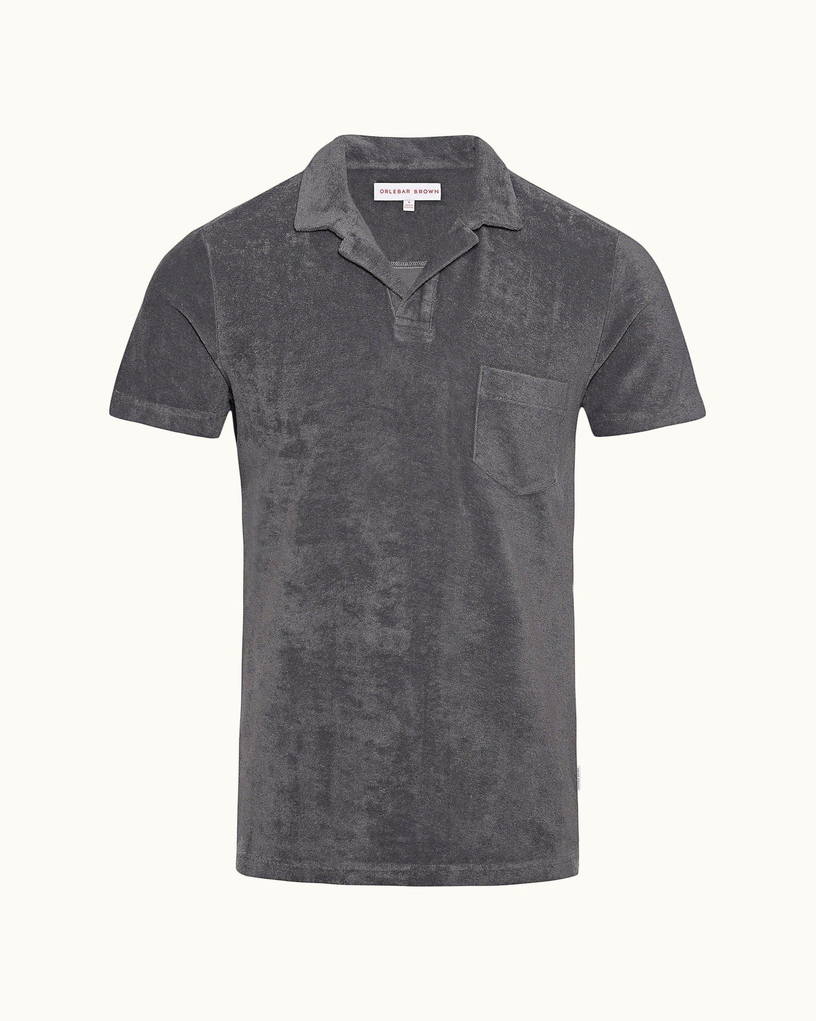 Men | Terry Towelling Polo | Granite