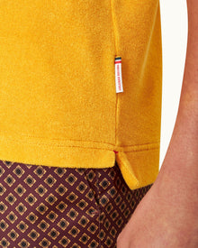 Mango Tailored Fit Organic Cotton Towelling Resort Polo Shirt | Mango