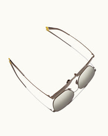 Tulum Shiny Steel Square Frame Sunglasses | Shiny Steel