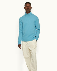 Coastline Tailored Fit Merino-Cashmere Roll Neck Jumper | Coastline