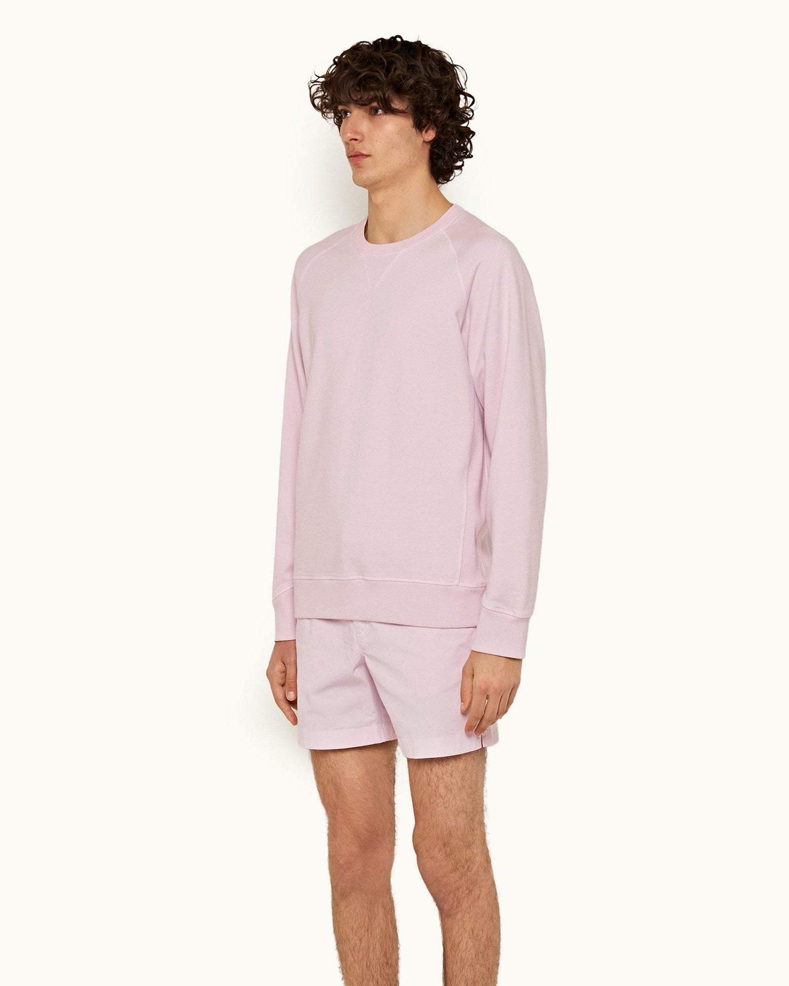 Conch Pink Garment Dye Organic Cotton Sweatshirt | Conch Pink