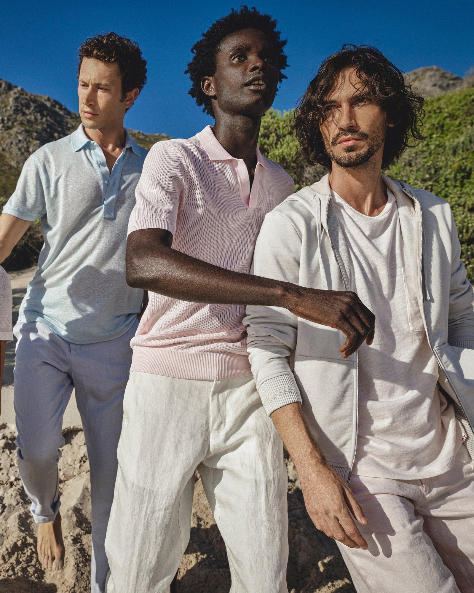 Cinder Classic Fit Mix Texture Hooded Sweatshirt | Cinder