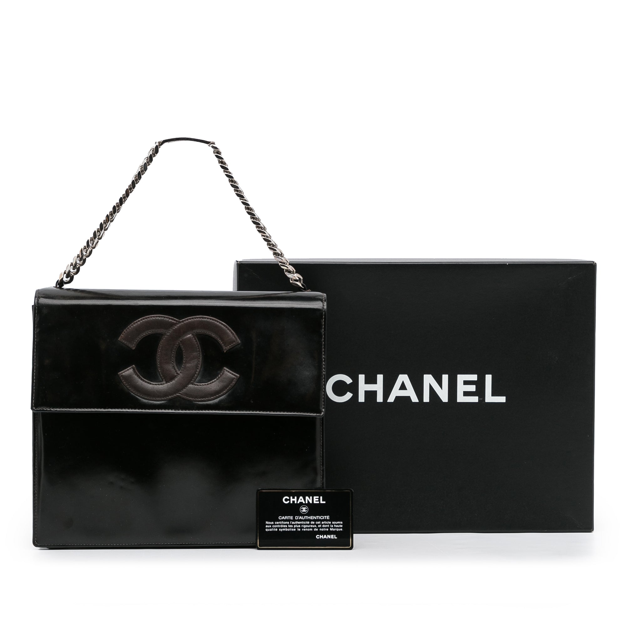 Chanel Pre-Owned Patent Flap Handbag | Women | Black