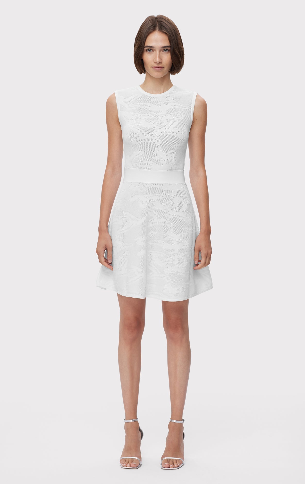 Textured Jacquard Dress | Alabaster