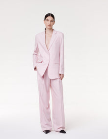 Another Tomorrow Oversized Blazer in Pale Pink – Wool Women's Jacket