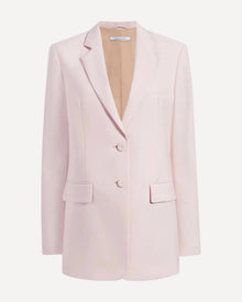 Another Tomorrow Oversized Blazer in Pale Pink – Wool Women's Jacket