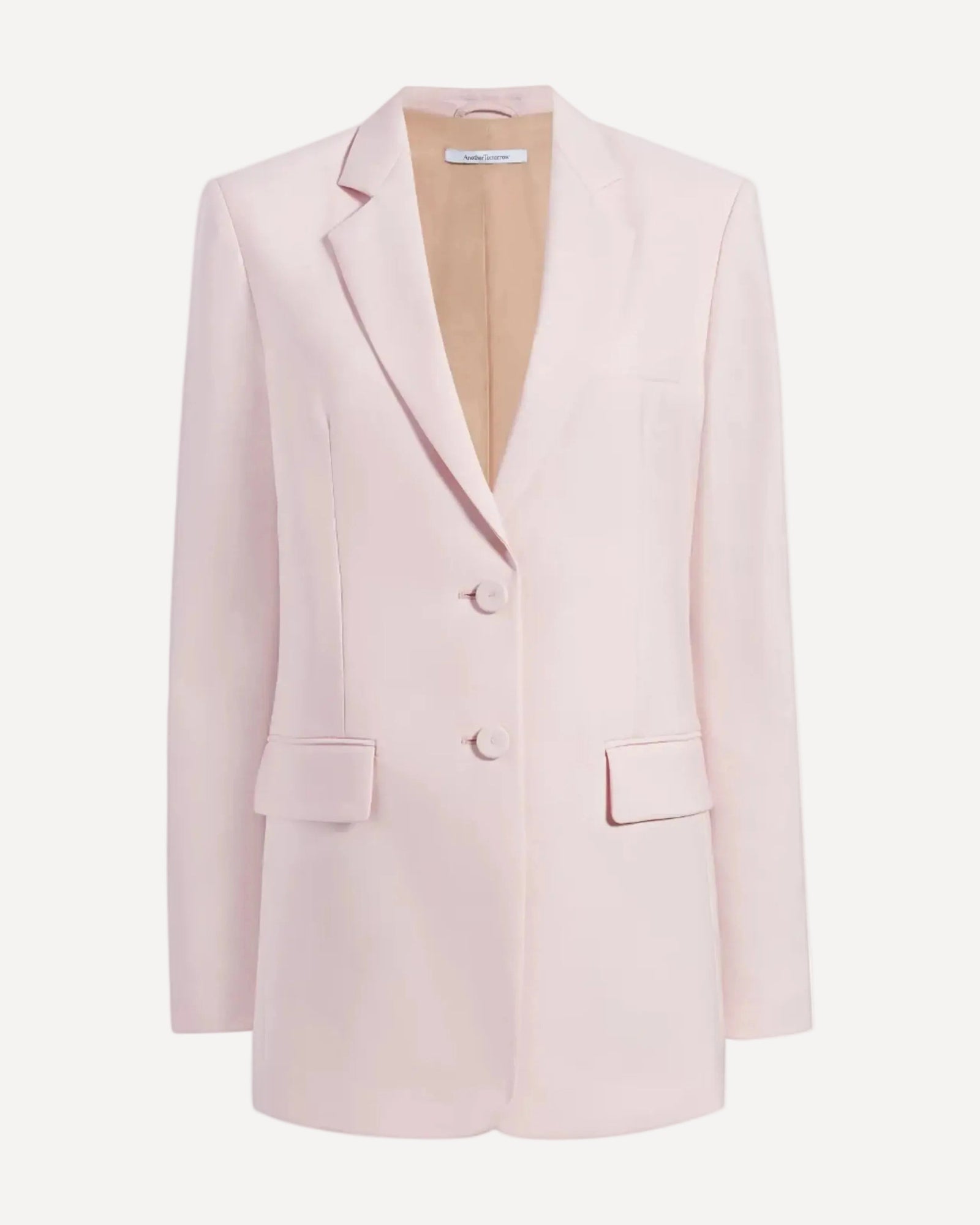 Another Tomorrow Oversized Blazer in Pale Pink – Wool Women's Jacket