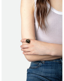 Women | Cecilia Signet Ring | Shiny Gun