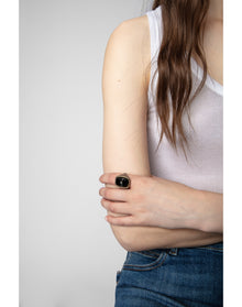 Women | Rock Signet Ring | Shiny Gun