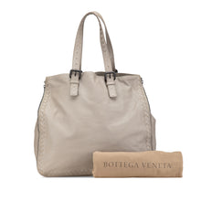 Bottega Veneta | Pre-Owned Leather Intrecciato Side Zip Tote | Gray