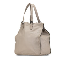 Bottega Veneta | Pre-Owned Leather Intrecciato Side Zip Tote | Gray