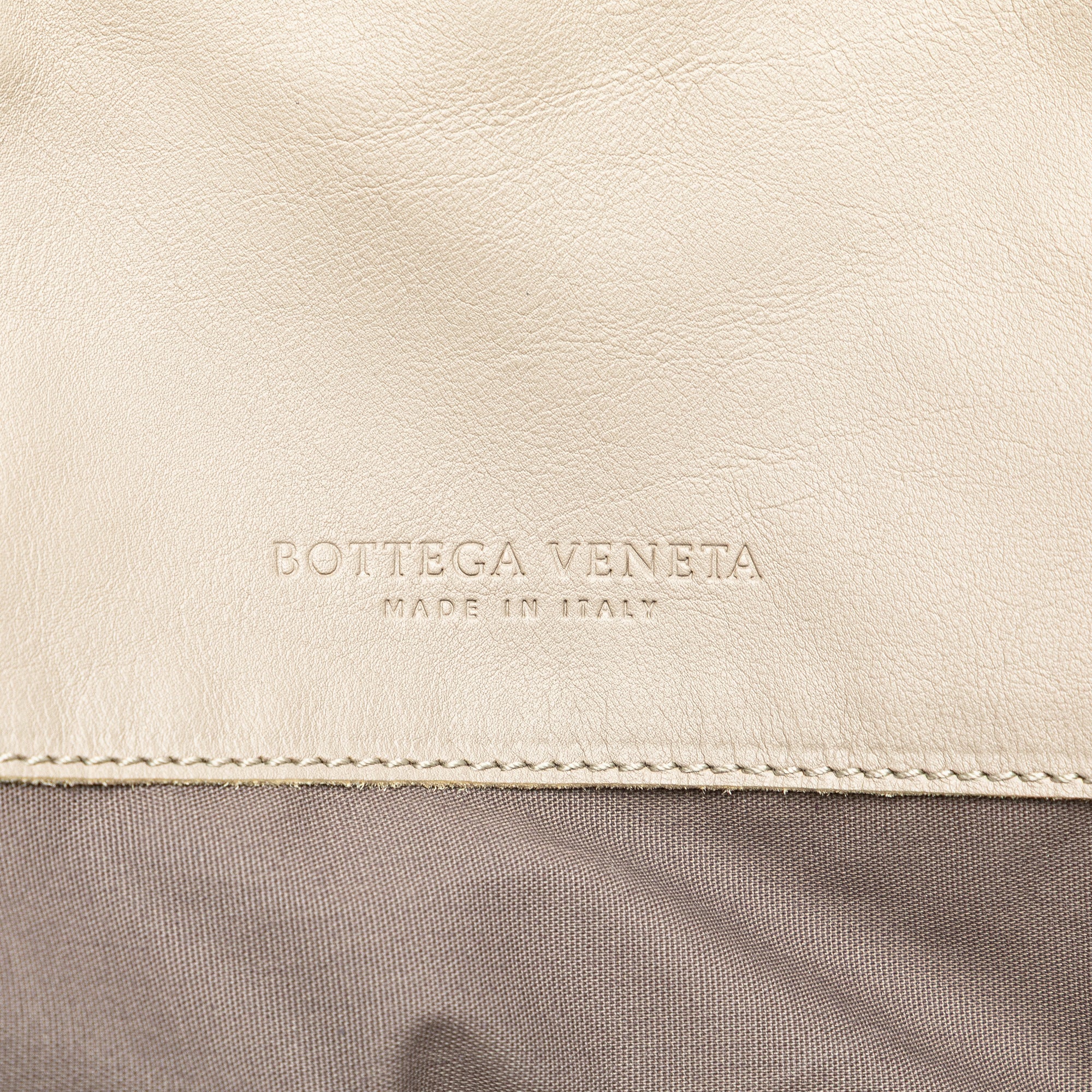 Bottega Veneta | Pre-Owned Leather Intrecciato Side Zip Tote | Gray