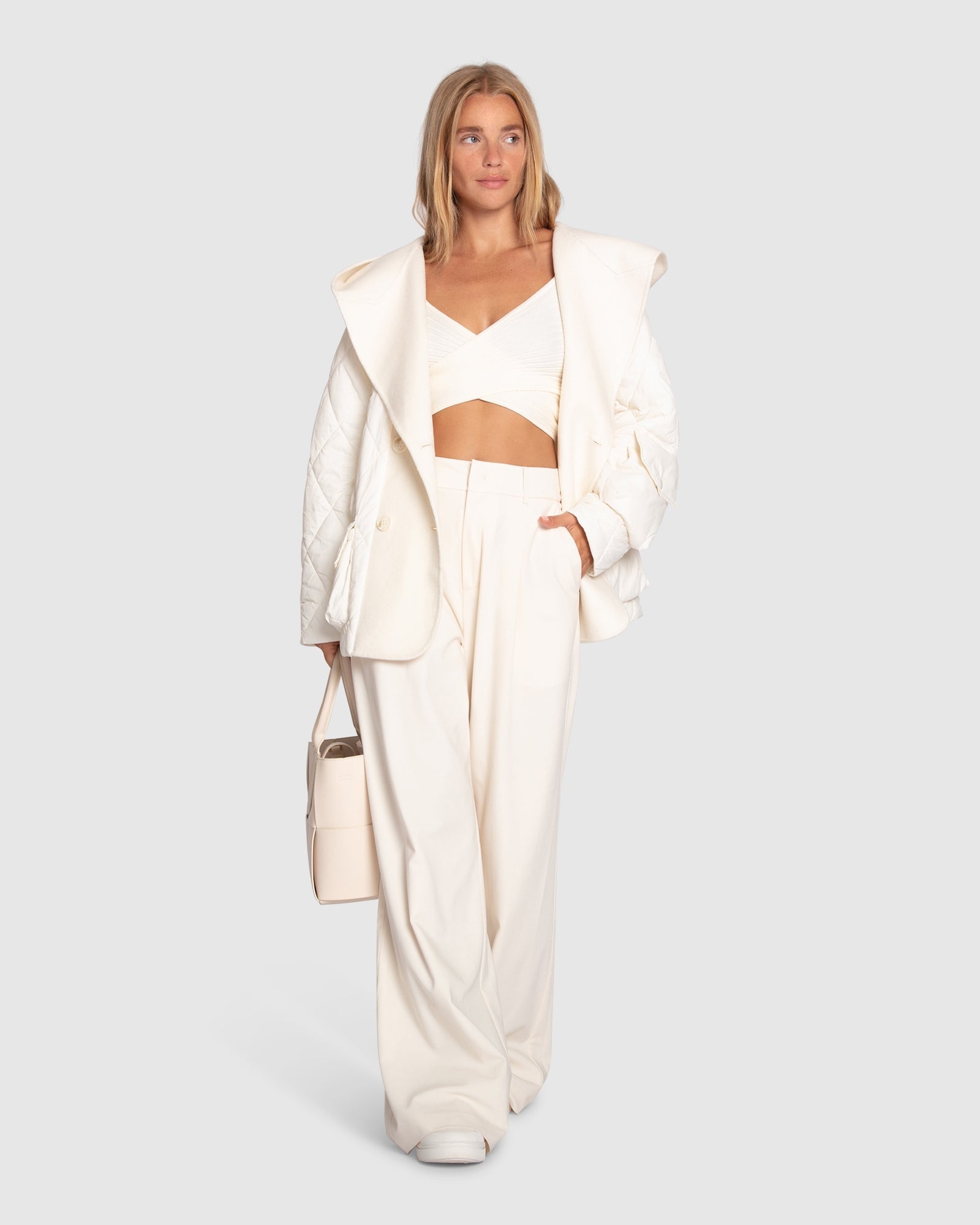 Women | Only You Quilted Utility Puffer Jacket | White