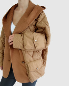 Women | Only You Quilted Utility Puffer Jacket | Camel