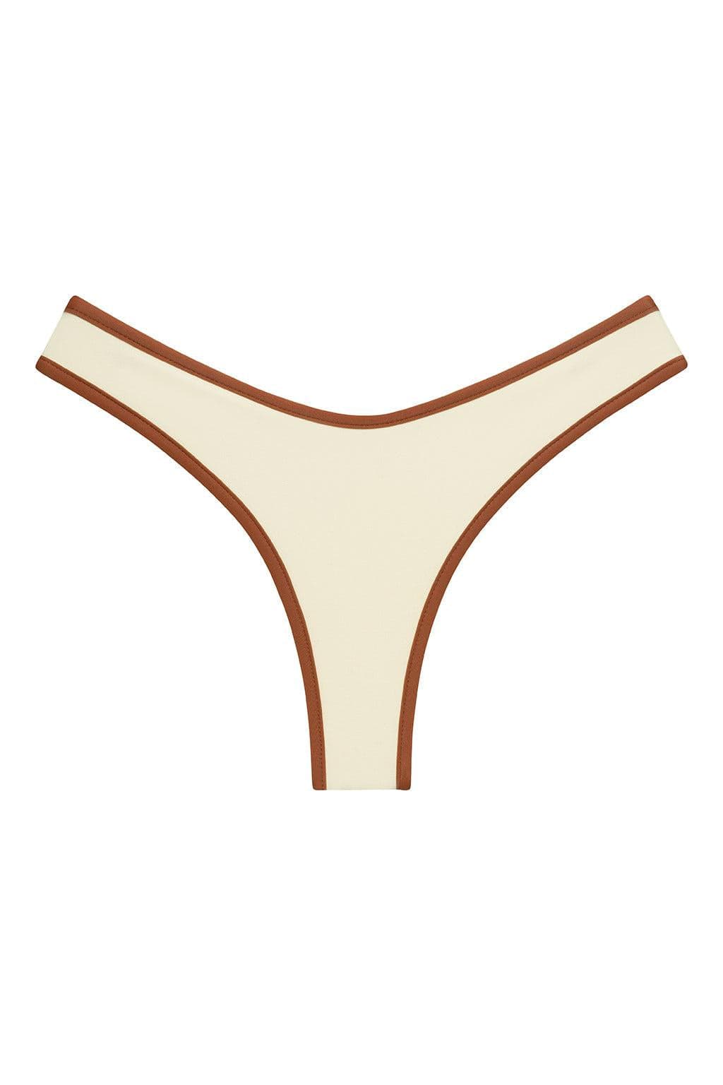 Added Coverage Lulu Bikini Bottom | Oat Terracotta Binded