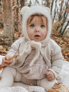 Oatmeal Cashmere Teddy Hat