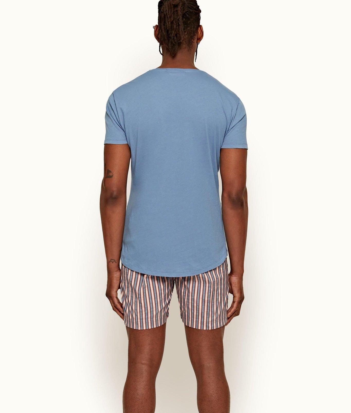 Ob-T Blue Tailored Fit Crew Neck T-Shirt | Capri