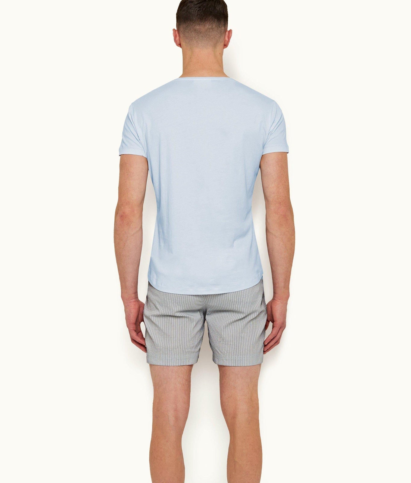 Ob-T Tailored Fit Crew Neck Organic Cotton T-Shirt | Ice Blue