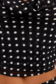 Colette Top | Black Polkadot