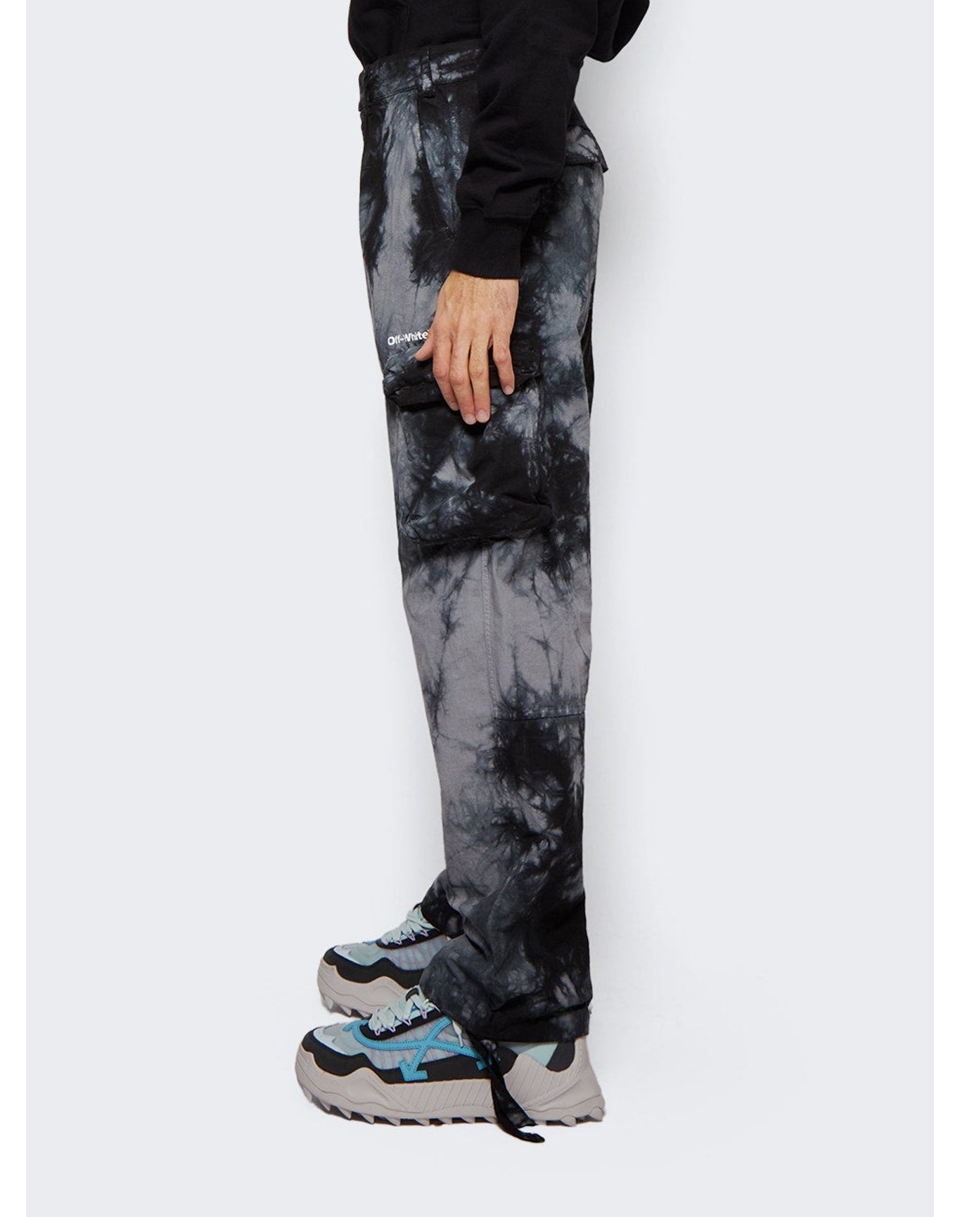 Off-White | Men | Bounce Tie-dye Ripstop Cargo Pant | Light Grey