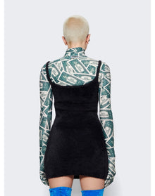 Off-White | Women | Quote Fuzzy Mini Dress | Black x White