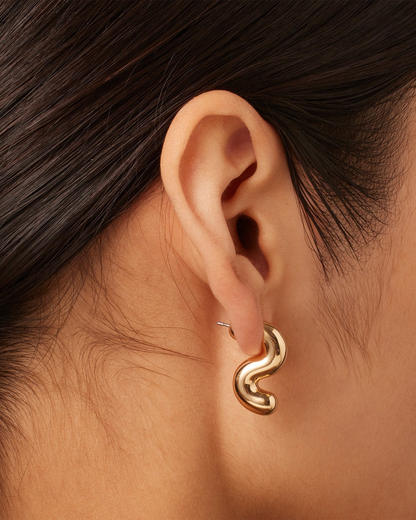 Ola Earrings - Small | Gold Tone Dipped Brass