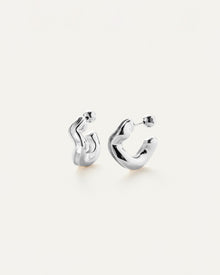 Ola Hoops | Silver Dipped Brass