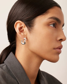 Ola Hoops | Silver Dipped Brass