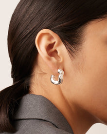 Ola Hoops | Silver Dipped Brass
