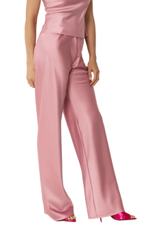 Olivette Satin Pants - Blush Pink - Self - Adore