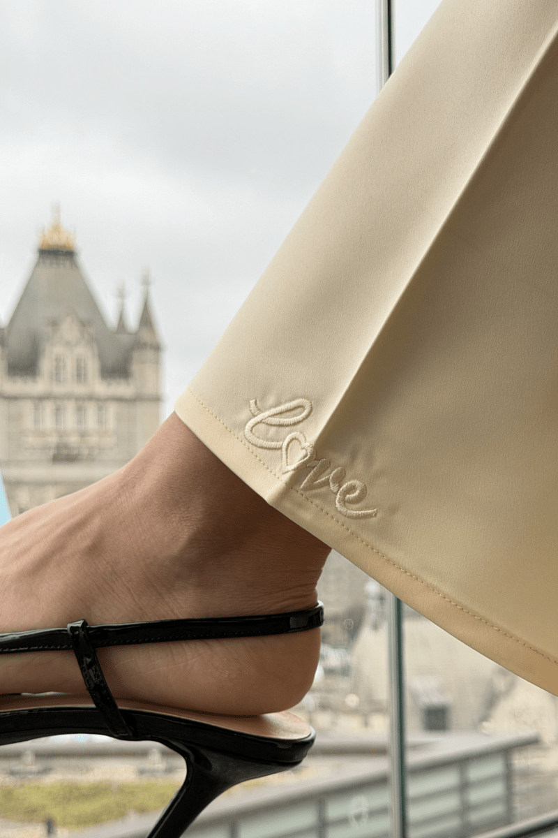 Olivette Satin Pants - Oat - Self - Adore