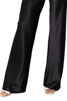 Olivette Satin Pants - Black - Self - Adore