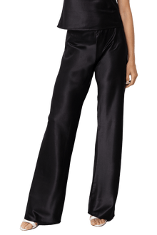 Olivette Satin Pants - Black - Self - Adore