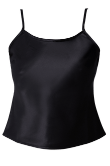 Olivette Satin Top - Black - Self - Adore