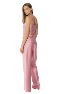 Olivette Satin Top - Blush Pink - Self - Adore